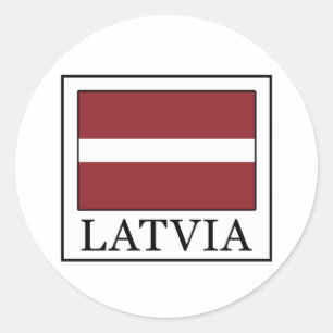 Letland Ronde Sticker