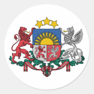 Letland Ronde Sticker