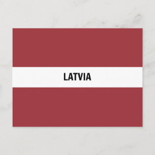 Letland Vlag (Met Label) Briefkaart