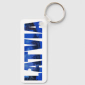 Letland winternachttekst met reflectie sleutelhanger (Achterkant)