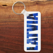 Letland winternachttekst met reflectie sleutelhanger (Voorkant)