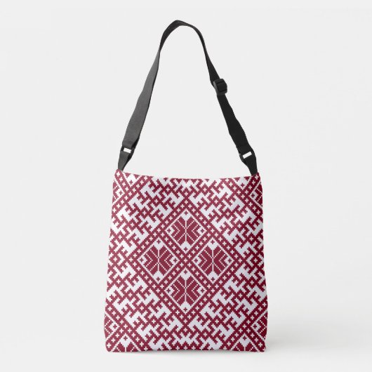 Letlands patroonontwerp crossbody tas (Achterkant)