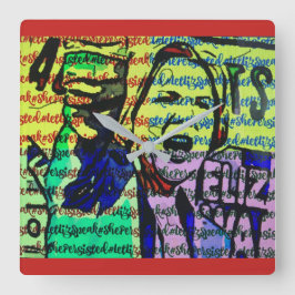 #LetLizSpeak Vierkante Klok