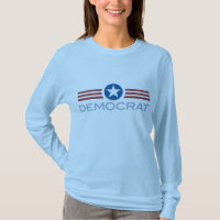 L'étoile barre le T-shirt de Démocrate