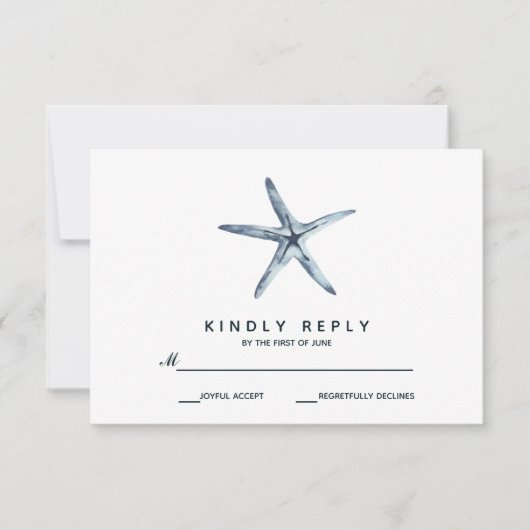 L'étoile bleue | Mariage RSVP (Devant)