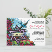 L'ÉTOILE BLUEBIRD DE DAVID Invitation Bat mitzvah (Debout devant)