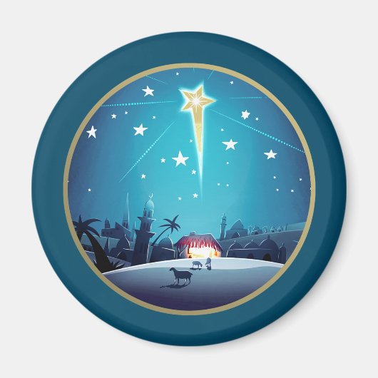 L'étoile de Bethléem. Magnets cadeaux de Noël (Devant)