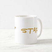 L'étoile d'or 'STAR!' tasse blanche (Devant droit)