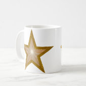 L'étoile d'or 'STAR!' tasse blanche (Devant gauche)