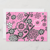 L'étoile Florale de David Invitation Bat mitzvah r (Dos)