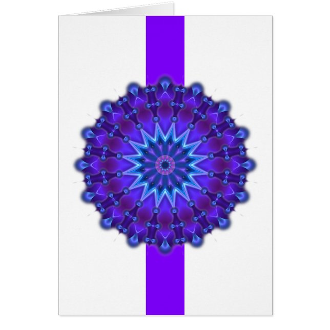 L'étoile Mandala en bleu | bande violette (Devant)
