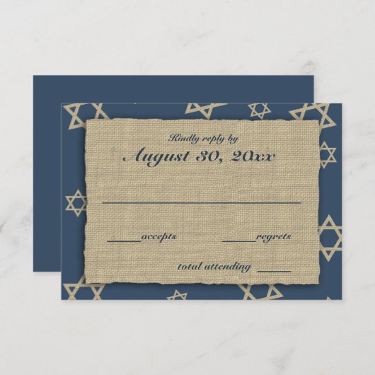 L'étoile russe de David Bar Mitzvah Réponse (Devant / Derrière)