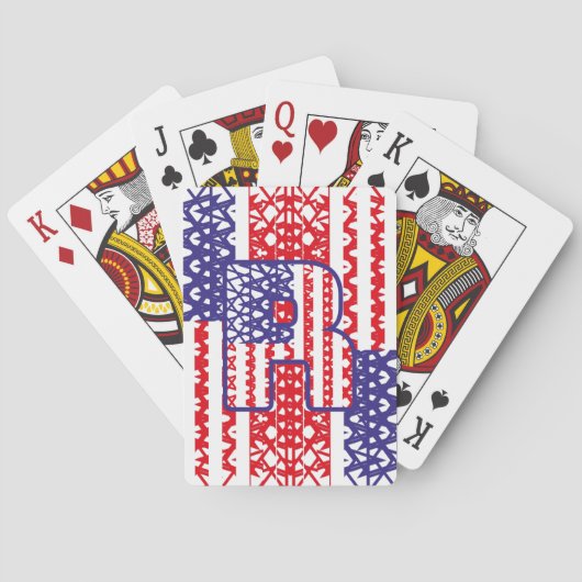 LETRA INICIAL R LAS ESTRELLAS de USA/EU Pokerkaarten (Achterkant)