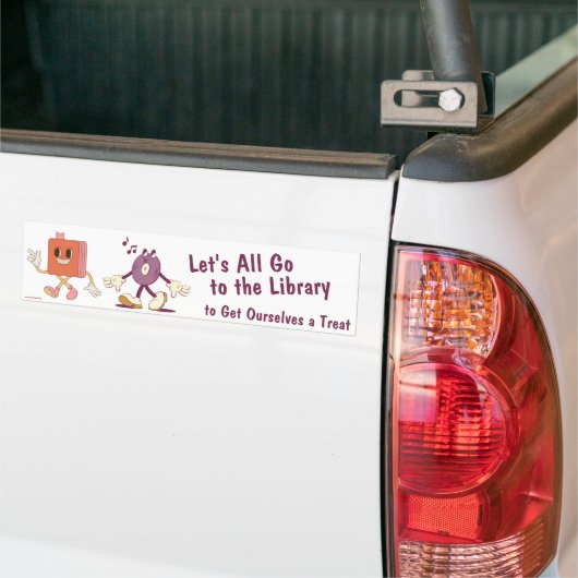 Let's All Go to the Library bumpersticker (Op Truck)