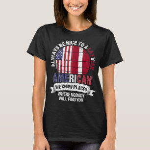 Lets-Amerikaans kennisland Letland vlag T-shirt