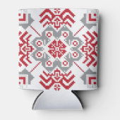 Lets Auseklis Folk art geometric medallion Blikjeskoeler (Voorkant)