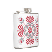 Lets Auseklis Folk art geometric medallion Heupfles (Rechts)