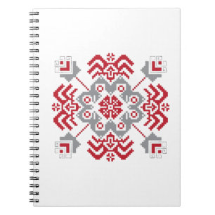 Lets Auseklis Folk art geometric medallion Notitieboek