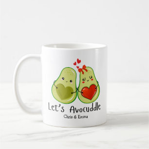 Let's Avocuddle - Aangepaste Avocado-paarnamen Koffiemok