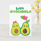 Lets AvoCuddle Avocado Love Jubileum Birthday Kaart (Gele Bloem)
