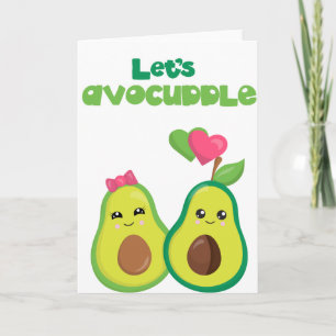 Lets AvoCuddle Avocado Love Jubileum Birthday Kaart