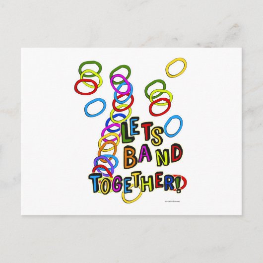 Lets Band Together Briefkaart (Voorkant)