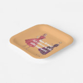 Lets Be Inappropriate Funny Retro Birthday Square Papieren Bordje (Gebogen)