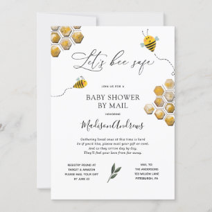 Let's Bee Safe Baby shower per post Kaart