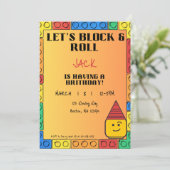Let's Block & Roll Birthday invitation (Debout devant)