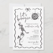 Let's Boogie Skeleton Halloween Invitation (Devant)