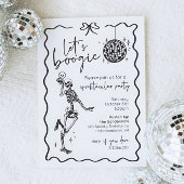 Let's Boogie Skeleton Halloween Invitation