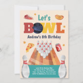 Let's Bowl Bowling Birthday Party Invitation (Devant)