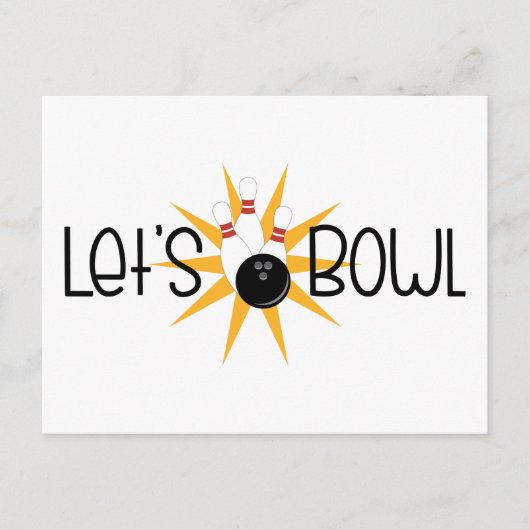 Lets Bowl Briefkaart (Voorkant)