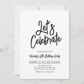 Let's Celebrate | Chique Script 60e verjaardag Par Kaart (Voorkant)