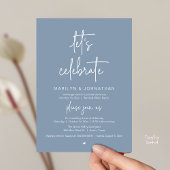 Let's Celebrate, Modern Minimal Wedding Reception Kaart