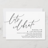 Let's Celebrate, Romantic Wedding Elopement Party Kaart (Voorkant)