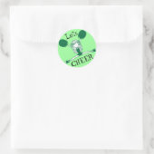 Lets Cheer Green Cheerleader Ronde Sticker (Tas)
