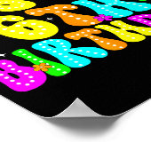 Lets Crazy It's My 6th Birthday Glowing 6 Year Old Poster (Hoek)