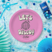 Let's Disco Verjaardagsfeest Magenta Paper Bord (Feest)
