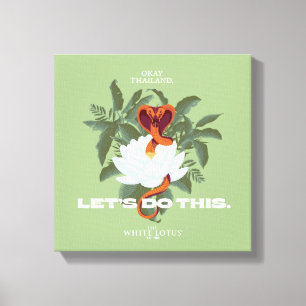 "Let's Do This" Cobra - De Witte Lotus Canvas Afdruk