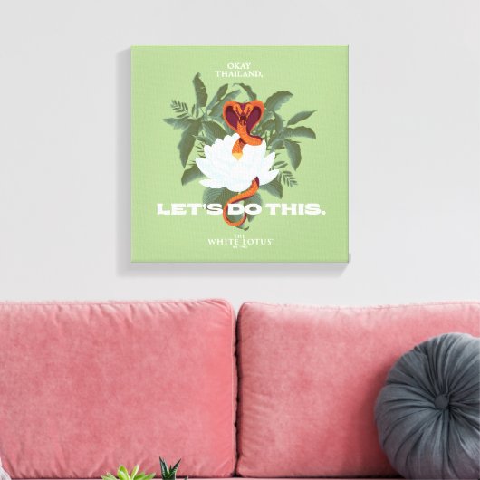 "Let's Do This" Cobra - De Witte Lotus Canvas Afdruk (Insitu (Woonkamer))