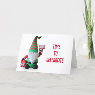 LET'S EAT, LET'S DRINK & LET'S BE MERRY FEESTDAGEN KAART