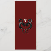 Let's Feast Red Black Dragon Fantasy Wedding Menu (Achterkant)