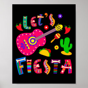 Lets Fiesta 5 Cinco de Mayo Voor Vrouwen Mannen Jo Poster