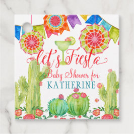 Lets Fiesta Baby Meisje Douche Waterverf Cactus Bedankjes Labels