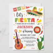 LET'S FIESTA Birthday Party Invitation (Devant)
