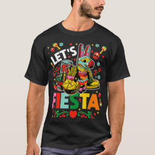 Lets Fiesta Cinco De Mayo Camisa Mexicana Hombre T-shirt
