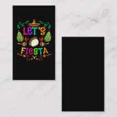 Lets Fiesta Cinco de Mayo Celebration Mexican Taco Visitekaartje (Voorkant / Achterkant)