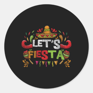 Lets Fiesta Cinco de Mayo Ronde Sticker