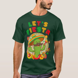 Lets Fiesta Cinco De Mayo With Guitar Cactus Sombr T-shirt